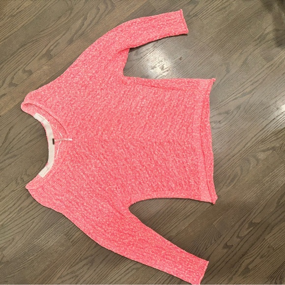 Free People Bright Lights Sweater Womens Size Medium Neon Flamingo - Picture 7 of 7